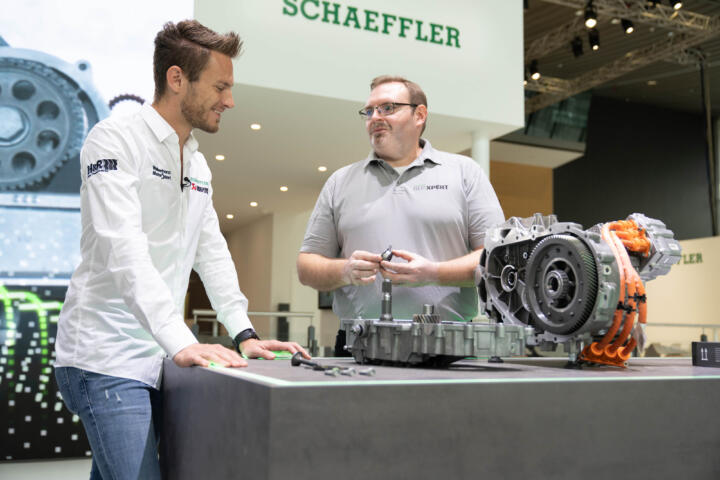 Looking at the future on a car lift