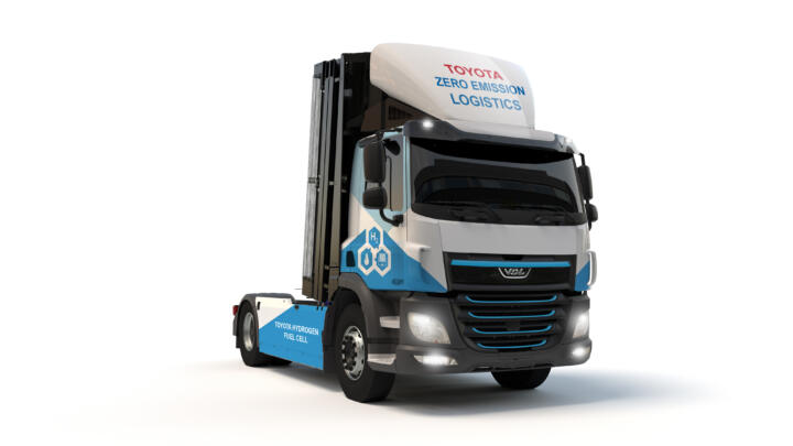 Toyota setzt auf wasserstoffbetriebene Brennstoffzellen-Lkw.
