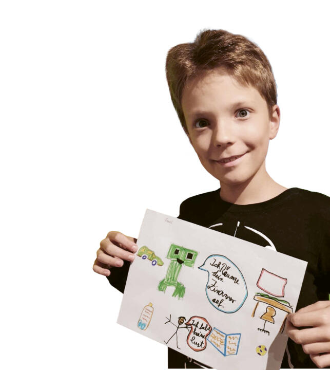 Kinderaugen blicken in die Zukunft