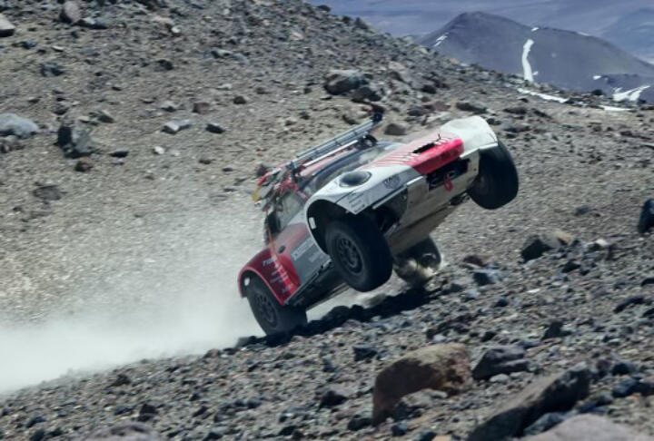 Dieses Bild macht deutlich, welche extremen Bedingungen der Porsche und Schaeffl ...