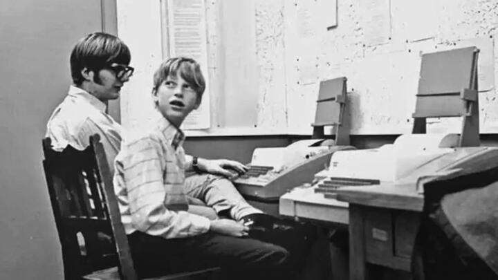 Paul Allen (left) and Bill Gates were exposed to the programming language BASIC ...