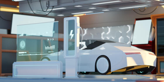 Looking at the future on a car lift