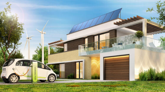 Electricity from an e-car